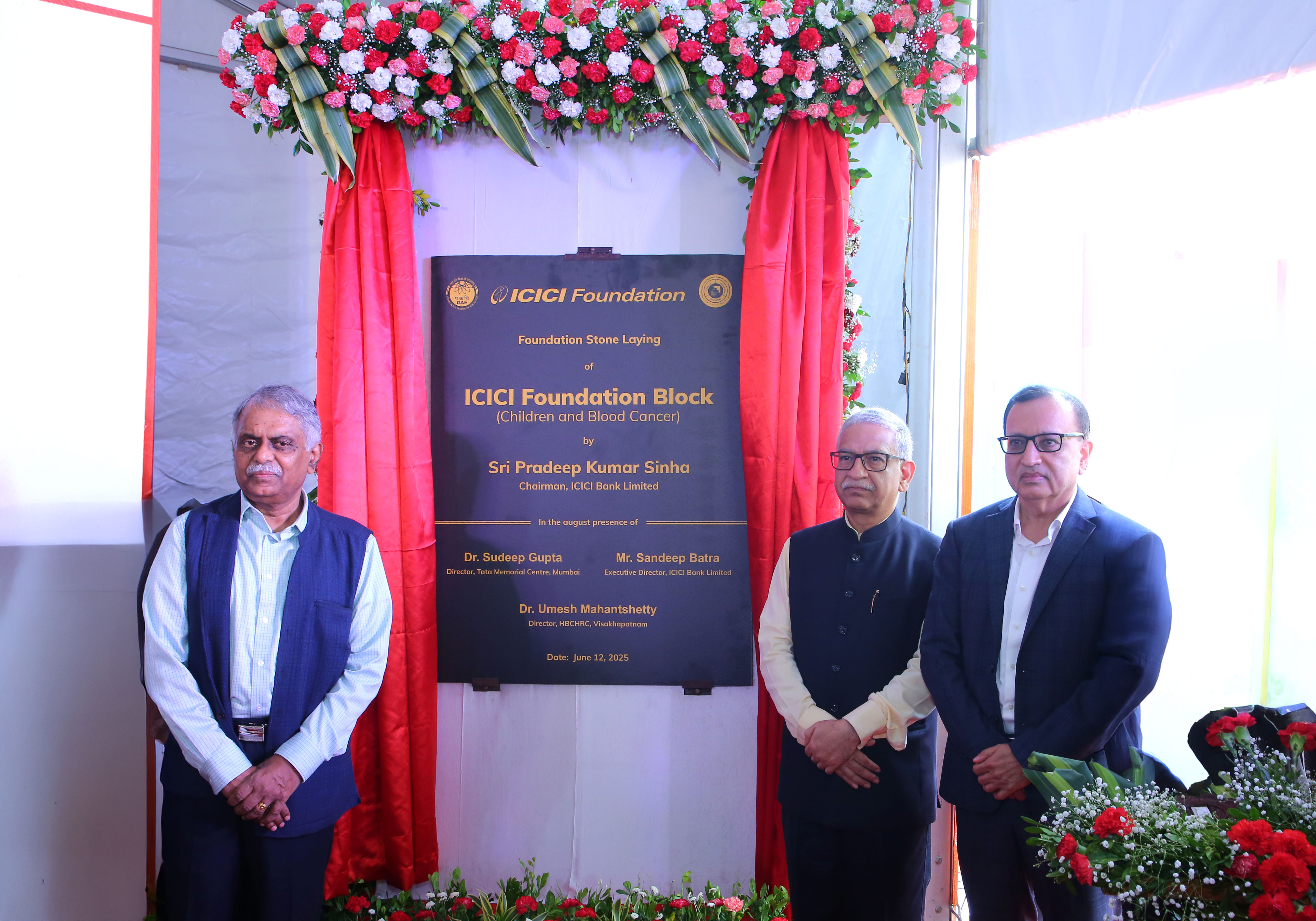 ICICI Bank and Tata Memorial Centre (TMC) lay foundation stone for advanced cancer care block 